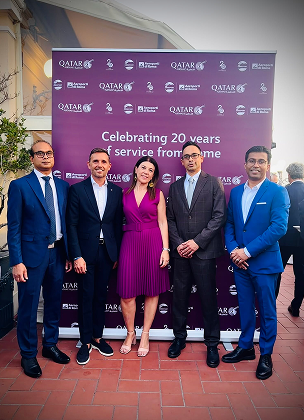 Celebrating 20 years of Qatar Airways service from Rome
